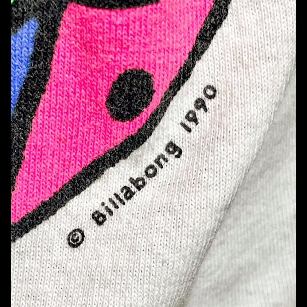 ▪️VTG▪️BILLABONG▪️1990's Neon Wave Graphic T-shirt - Picture 6 of 9